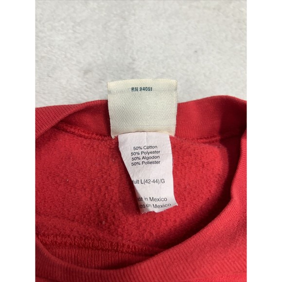 Vtg Y2K Ohio State Buckeyes 2004 Tostitos Fiesta Bowl Red Sweatshirt Size Large - Picture 6 of 10